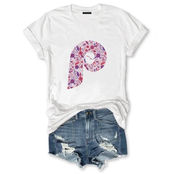 Floral Philly Baseball T-Shirt