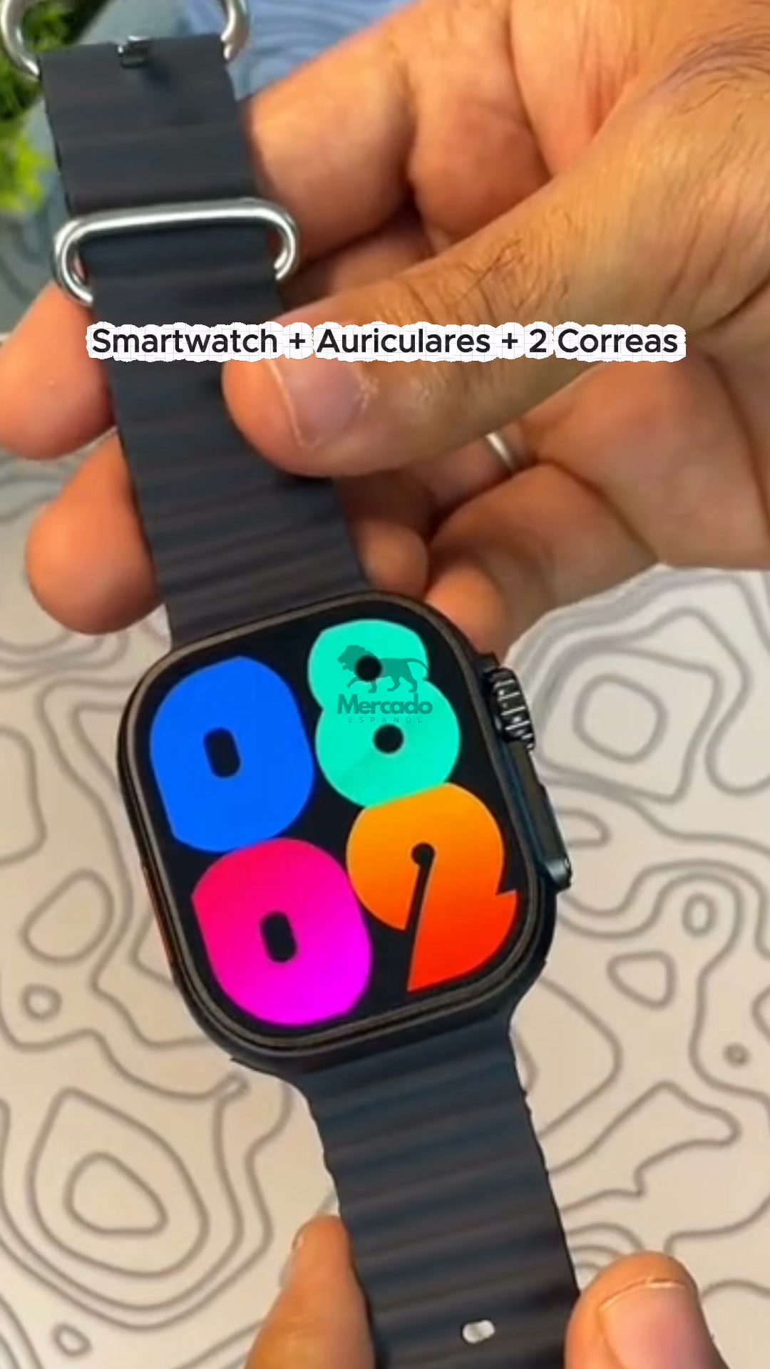 Smartwatch + Auriculares + 2 Correas