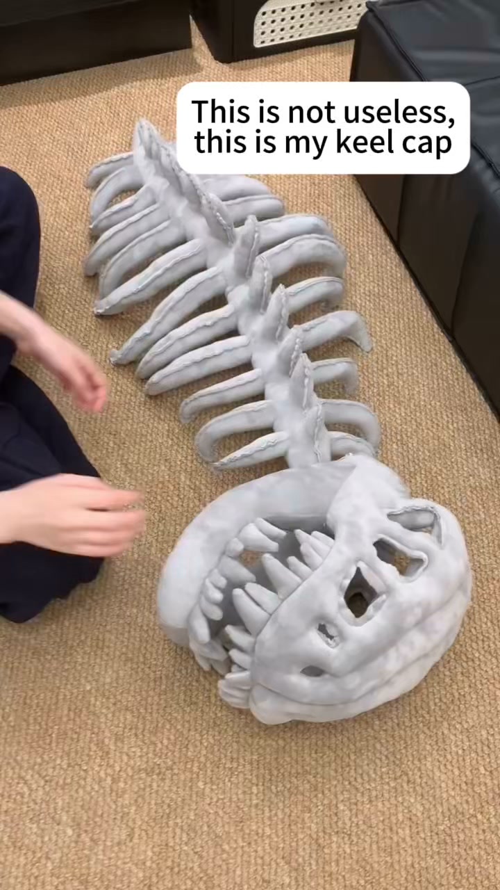 Dinosaur Skeleton Hat – Plush Costume Headwear for Kids & Adults