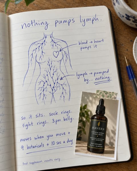 Your heart pumps blood. Nothing pumps lymph.