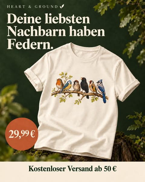 Vögel auf einem Ast – dein Vogel-T-Shirt