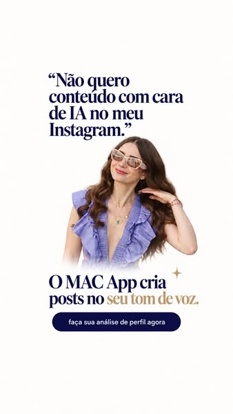 Conteúdo com a sua cara. Sem cara de IA.