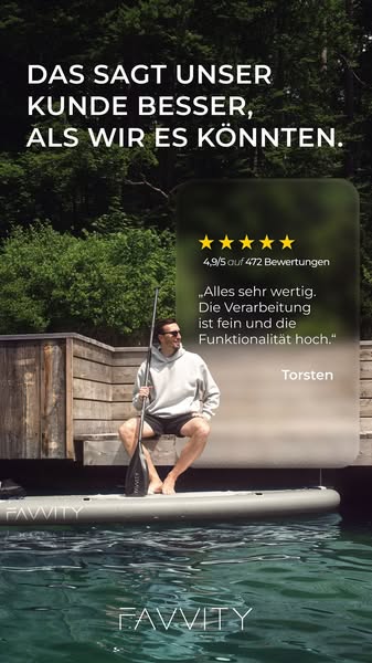 Favvity SUP Board – Performance, die dich auf dem Wasser trägt