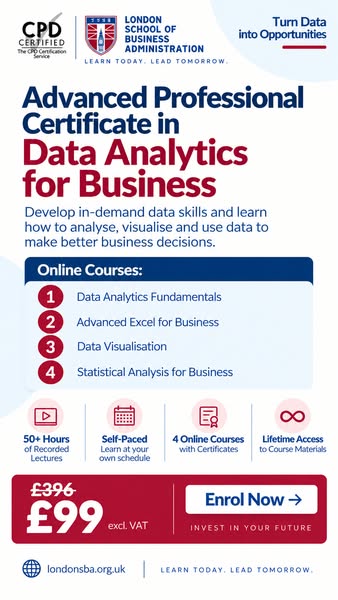 Complete Four Data Analytics Courses for £99