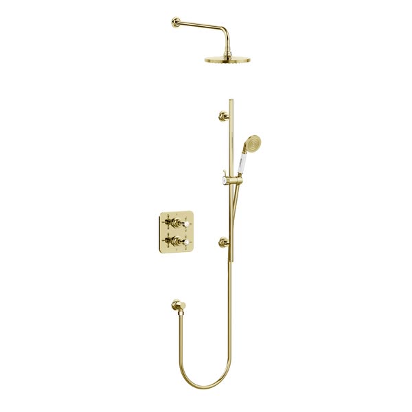Burlington Guild Gold Thermostatic Shower Kit