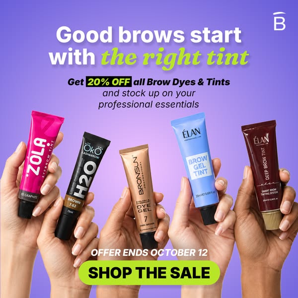 20% OFF all Brow dye & tint