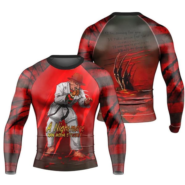 Master Jiu Jitsu Freddy Krueger Rash Guard