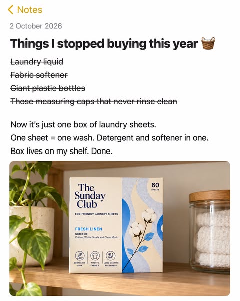 One sheet. One whole wash.