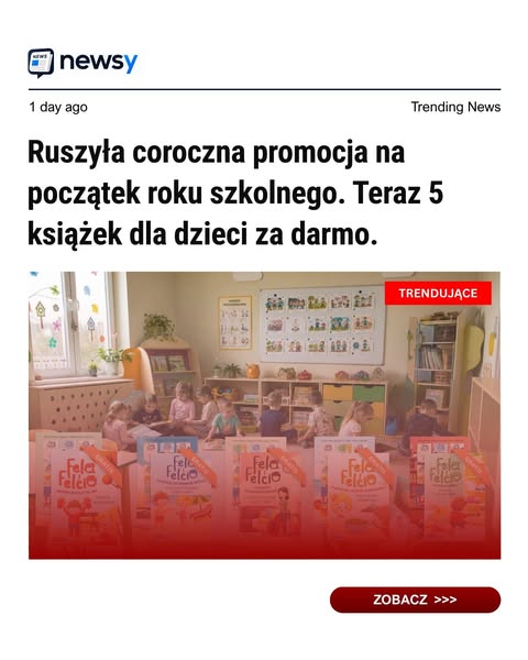 Ruszyła coroczna promocja na początek roku szkolnego.