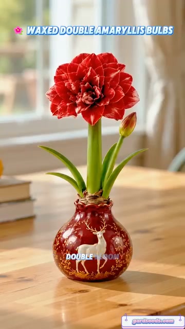 Waxed Double Amaryllis Bulbs – No Soil, No Water, Just Watch It Grow