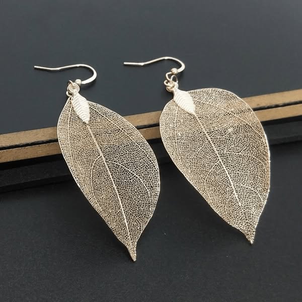 Airy Brass Filigree, Statement Leaf