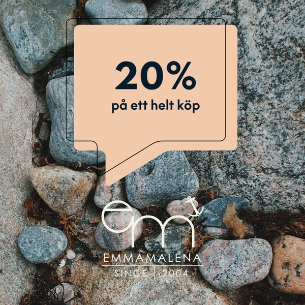 20% på allt veckan ut