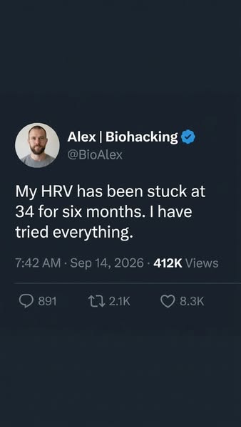 HRV up 27 points in 30 nights