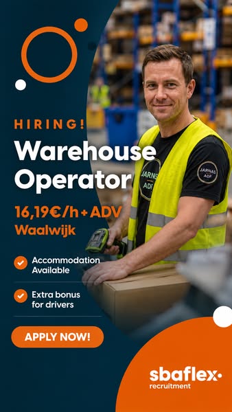 Warehouse Operator | €16,18/h | Waalwijk
