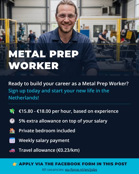 Vacancy Metal Production Worker | Netherlands