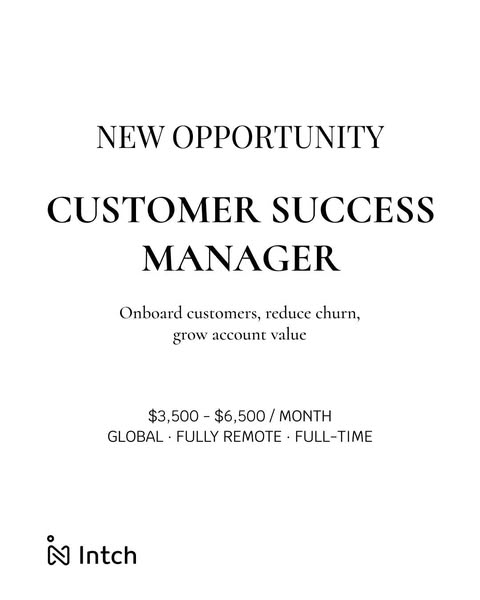 Customer Success Manager