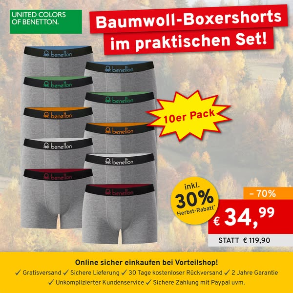Benetton 10er Pack Boxershorts