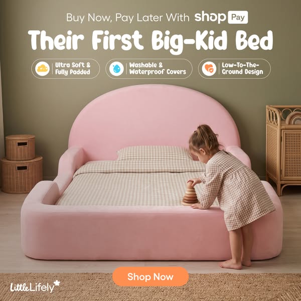 A softer first big-kid bed
