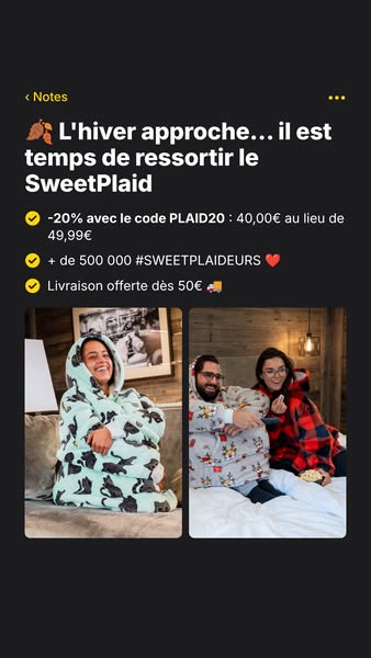 20% avec le code PLAID20