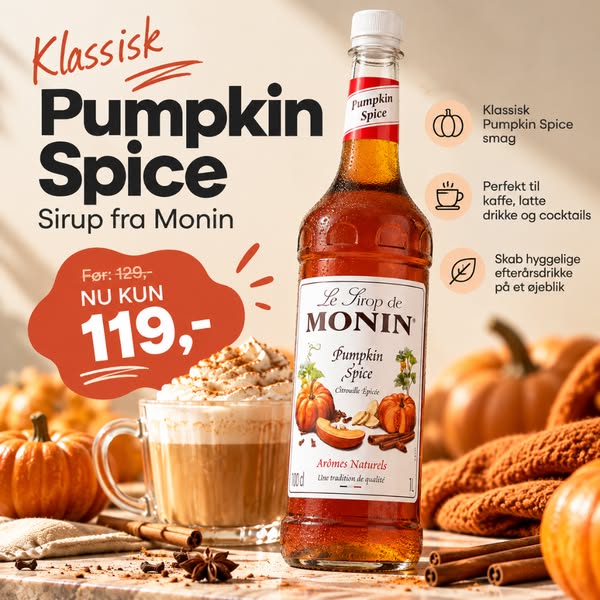 Pumpkin Spice sirup, 119 kr.