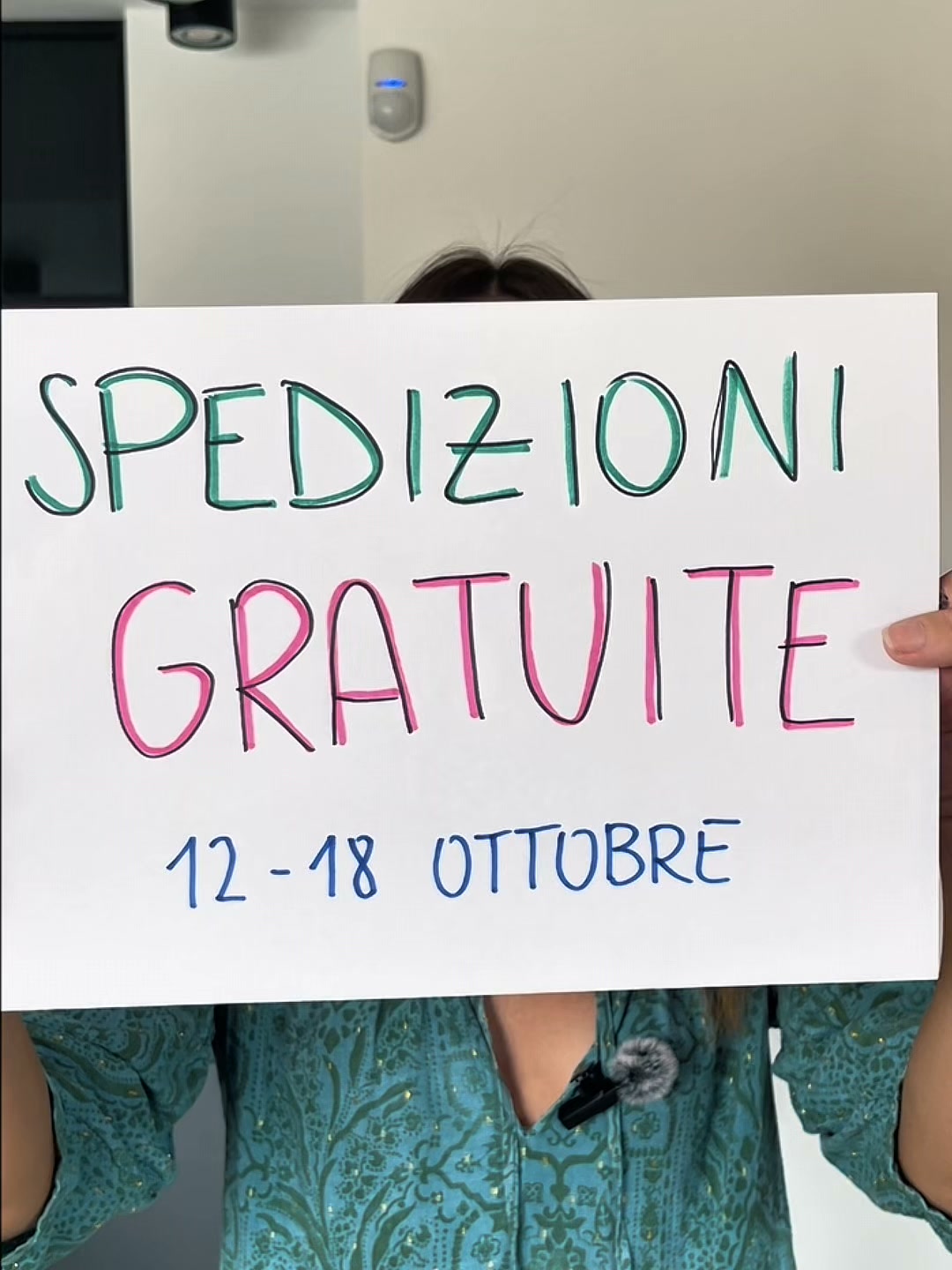Spedizione gratis dal 12 al 18 ottobre
