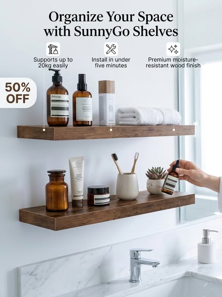 Multi-Tier Wall Mounted Shelf