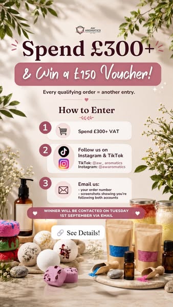 Spend £300. Get a Chance to Win £150