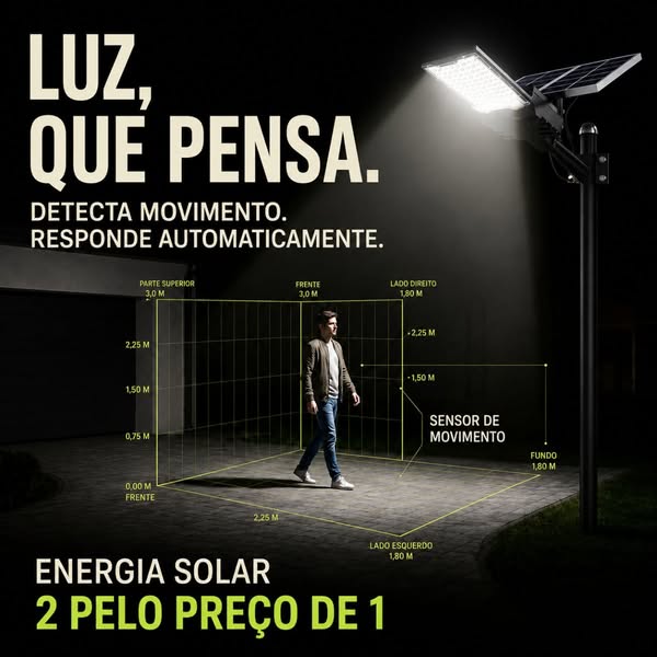 Luz grátis todas as noites graças ao sol