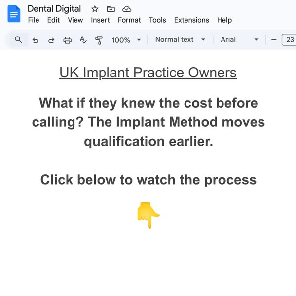 [dentists] get 3-5 new implant patients per month