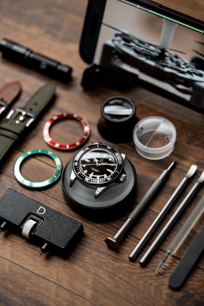 [Modding Combo] DIY Kit Bundle | 40mm Vintage Diver With 2 Extra Straps, Bezels and Bezel inserts | Seiko NH35 / NH38