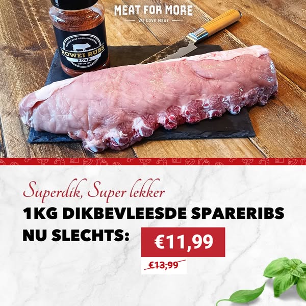1KG dikbevleesde spareribs