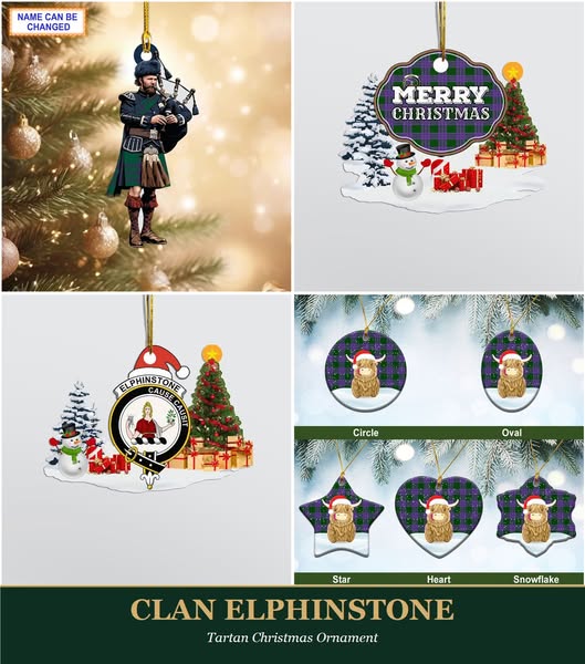 Clan Elphinstone Tartan Ornaments