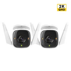 C320WS 2K Outdoor Security Camera Twin Pack with Full-Colour Night Vision