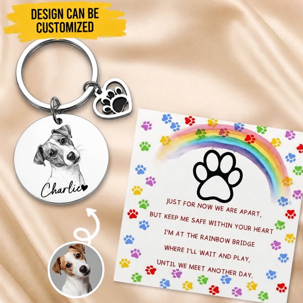 Custom Dog Photo Keychain