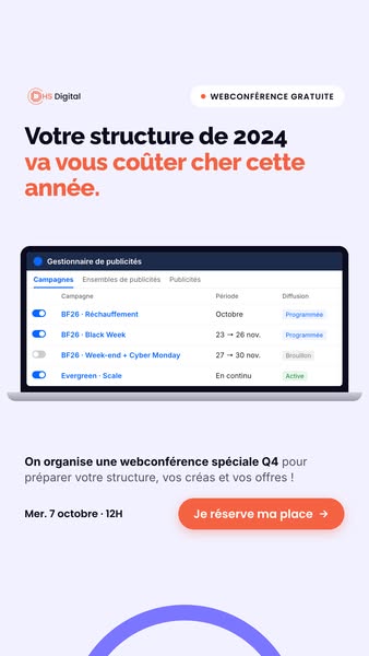 [Webconférence] 4M€ de CA au Q4 : notre stratégie Meta & Google Ads pour réussir votre Black Friday