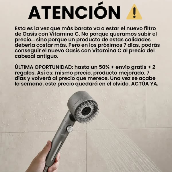 Cabezal con Sistema de Filtración 15 Etapas + Vitamina C