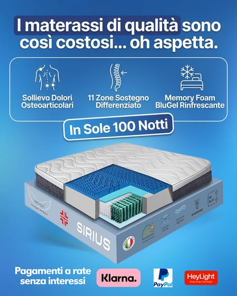 Il materasso che sostiene davvero la tua schiena