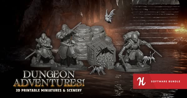 Dungeon Adventures: 3D Printable Minis
