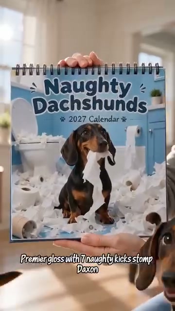 Naughty Dachshunds 2027 Wall Calendar – 12 Months of Mischief, Mayhem & Sausage Dog Smiles