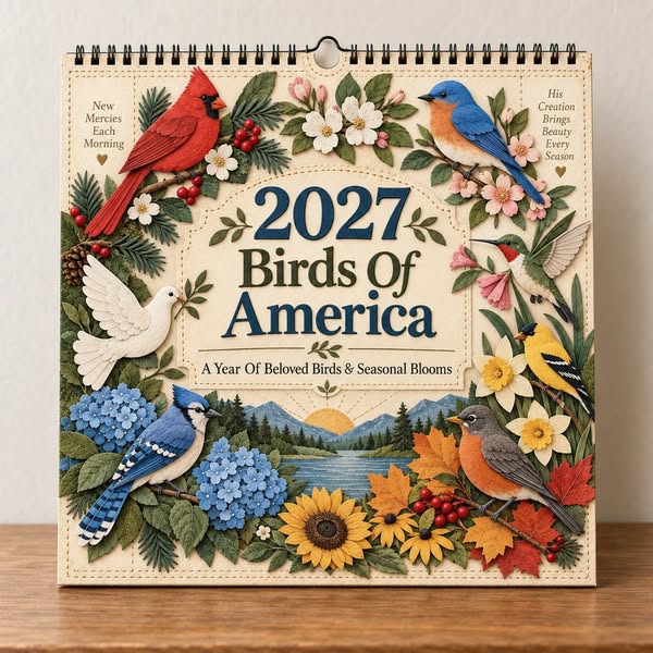 A Year of Birds: 2027 Birds of America Wall Calendar with Classic Wi