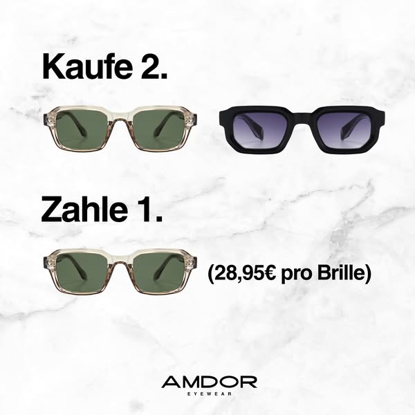 Sommer-Ready Sonnenbrillen – Kaufe 2, zahle 1
