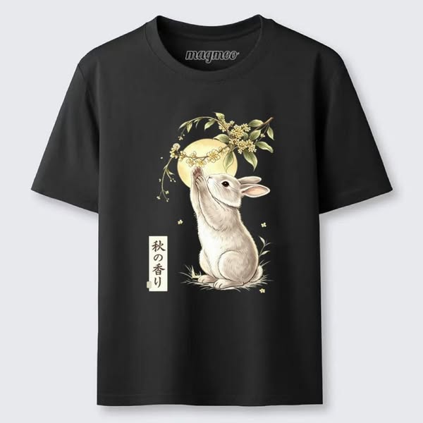 Magmoo Floral Moon Rabbit Classic T-shirt