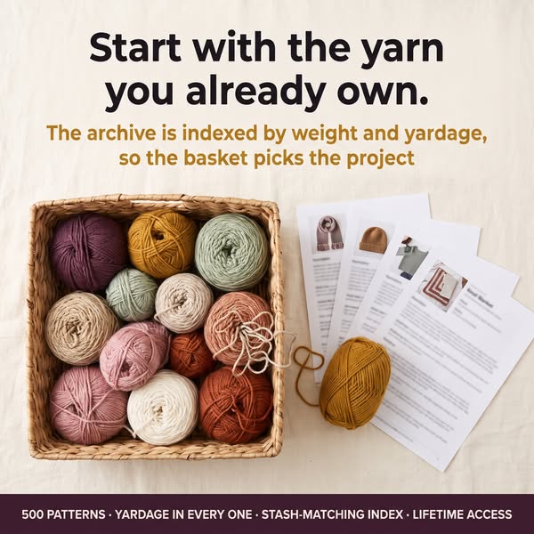 The Complete 500 Crochet pattern Vault - 10 categories - Lifetime access