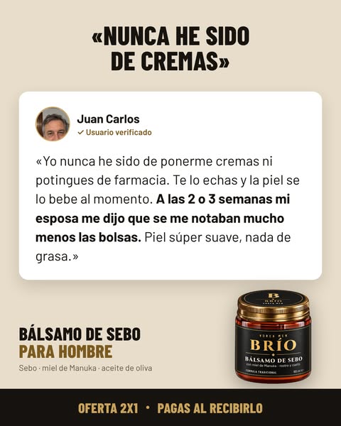 Bálsamo de sebo para hombre