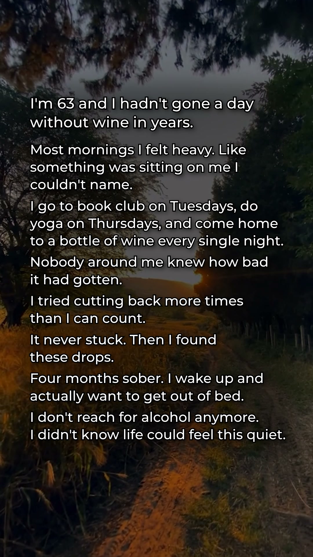 Alcohol-free in 7 days.