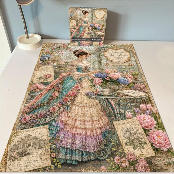 Spring Garden Lady Jigsaw Puzzle 1000 Pieces
