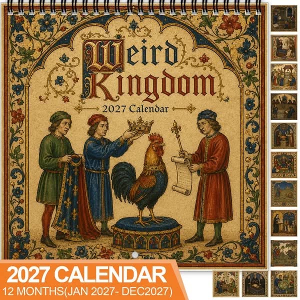 Weird Kingdom 2027 Wall Calendar – 12 Months of Curious Portraits & Whimsical Moments