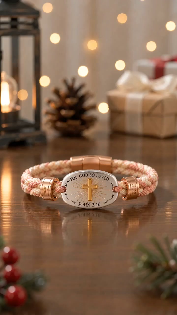 Christian Scripture Faith Bracelet Collection | 6 Meaningful Bible Verse Designs with Raised Gold Cross, Magnetic Clasp & Matching Gif