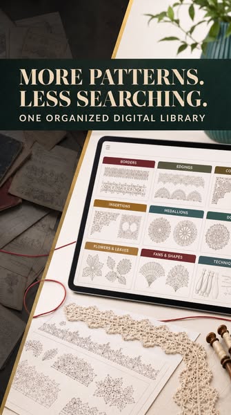 1,000+ Bobbin Lace Patterns in One Library