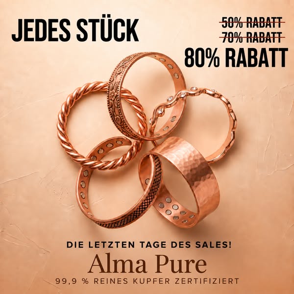 Schmuck aus 99,9 % reinem Kupfer